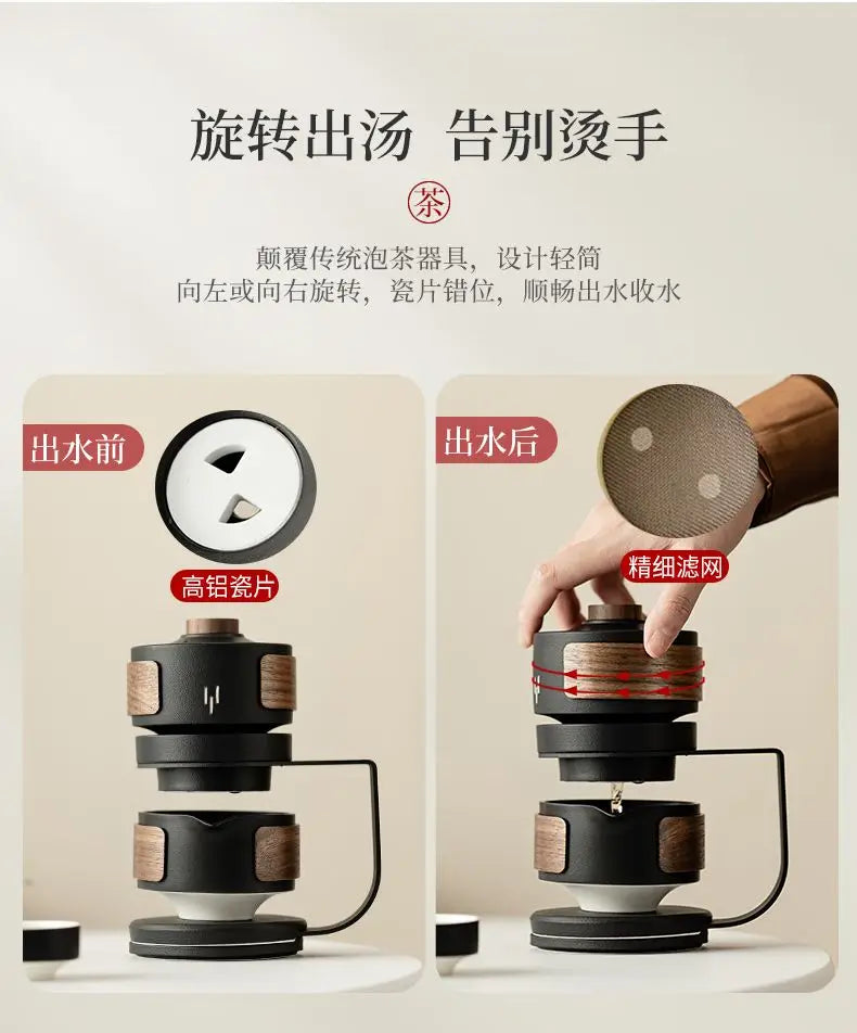 Ceramic automatic tea set, home tea making, office high-end and atmospheric complete set of tea set