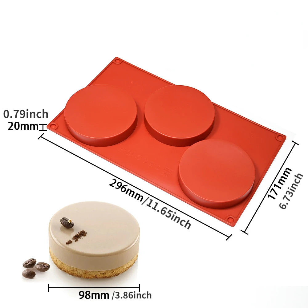 Cylinder Silicone Mold for Soap Jelly Pudding Resin Chocolate Cookie Mold hocolate Covered Sandwich Tool Candy Cake Baking Pan