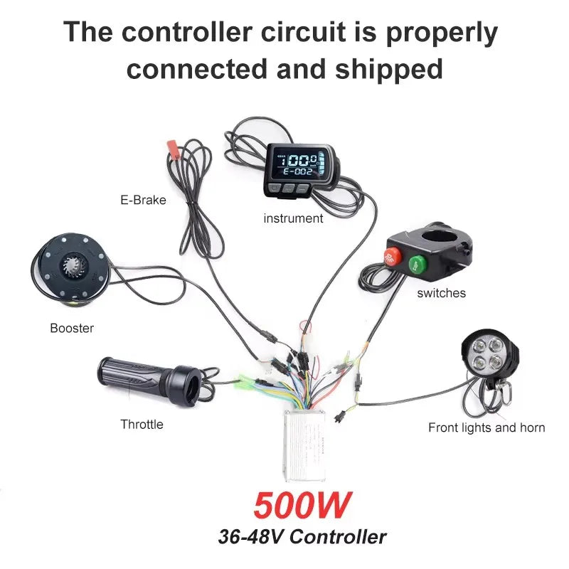 Electric Bike kit with ebike electric bicycle kit 20 26'' 27.5 700C 500W Front Rear Electric Wheel Hub Motor