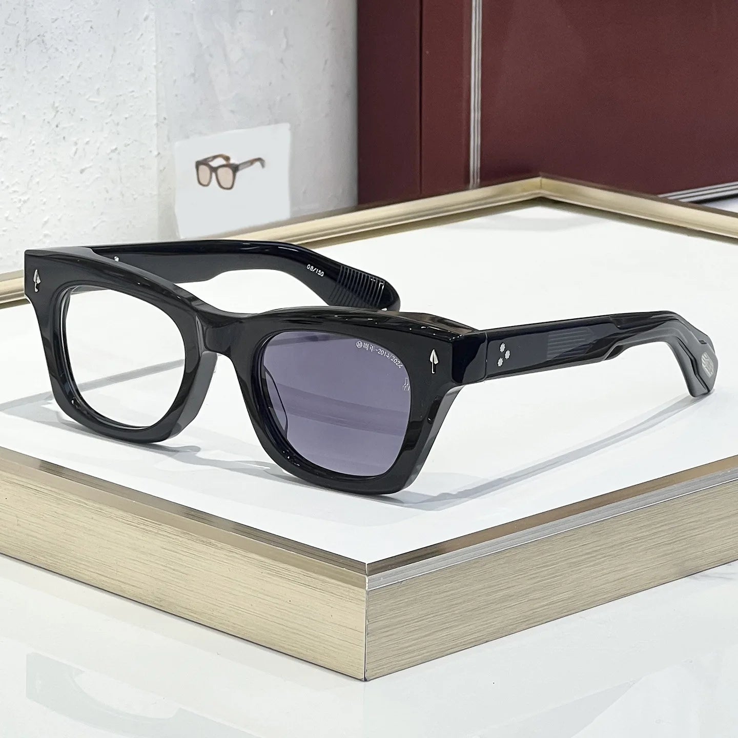 Dearan 10th Anniversary Luxury Retro Sunglasses Exquisite Cat Eye Thick Acetate Handmade UV400 Neutral Glasses