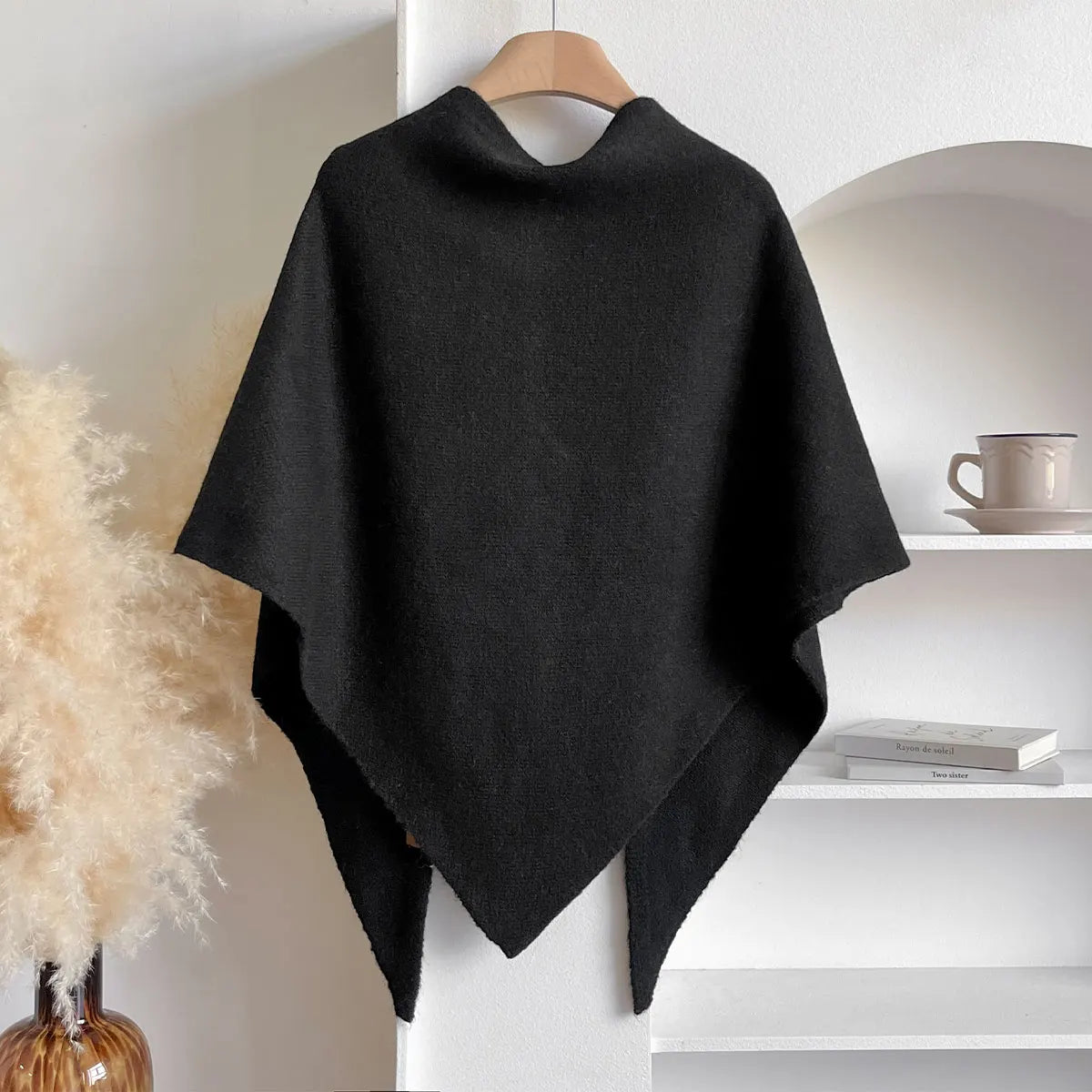 Autumn and Winter Korean Version New Women's Neck Wrap Wool Blended Triangular Shawl Female Thickened With Knitted Warm Shoulder