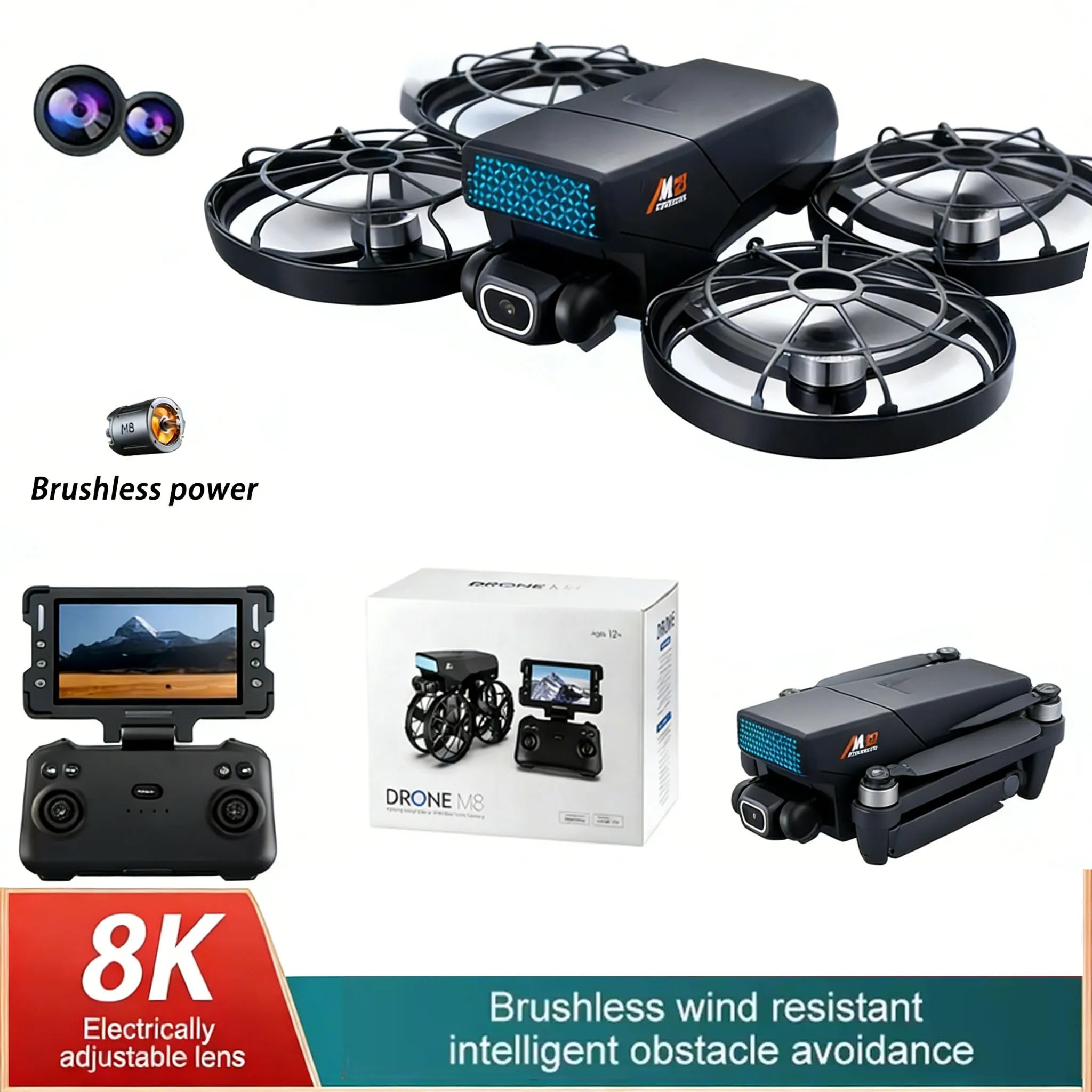 Drone for Kids Adults Beginner with Camera 1080P One-Click Take Off/Landing Altitude Hold Headless Mode 360°Flip RC toy airplane