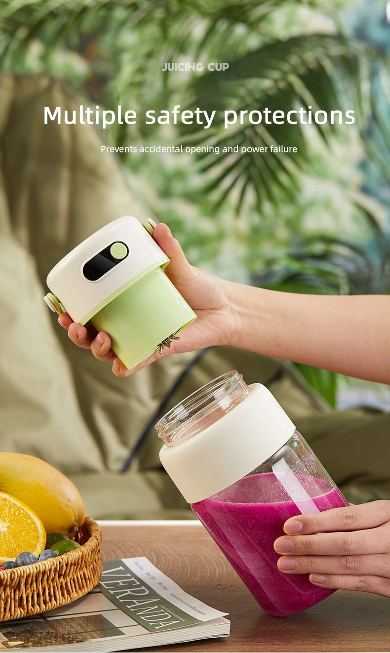 1000ML Portable Blender USB Electric Juicer Fruit Mixers Fruit Home Smoothies Mixer Multifunctional Juice Maker Machine Blender