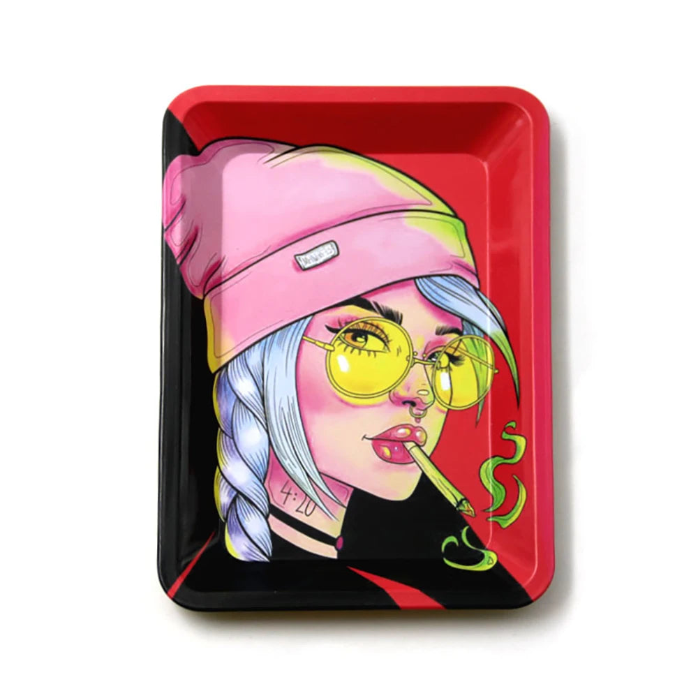 Classic Rolling Tray Multi Designs Available Tinplate Tray 7*5 inch Tobacco Smoking Accessories Rolling Tools