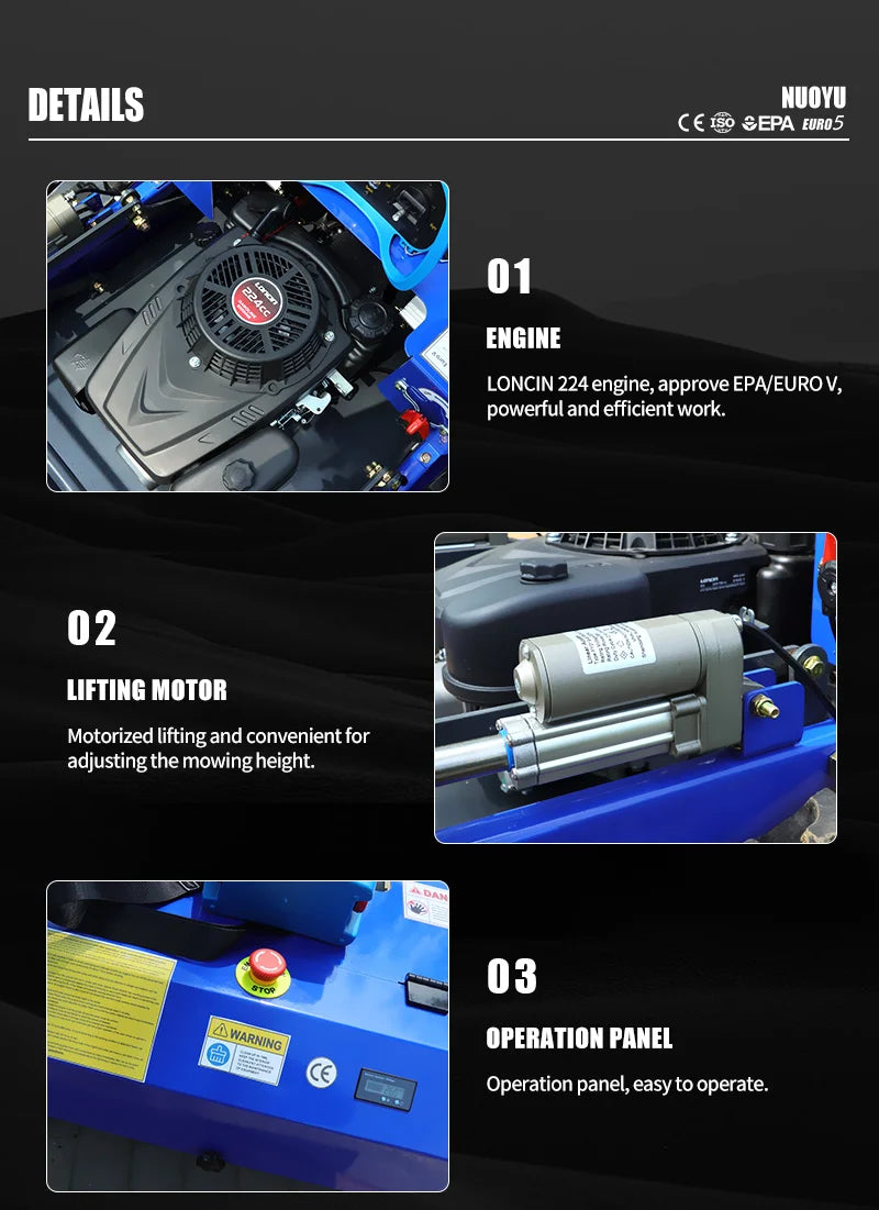Customized Zero-Turn Discounted Lawn Mower - Remote-Controlled All-Terrain Self-Propelled Robot with 550mm Cutting Width