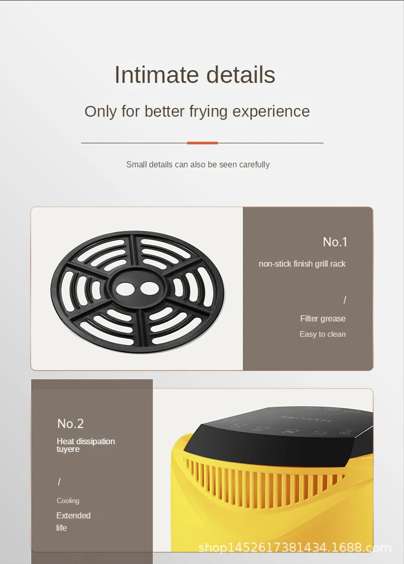 2026 Multifunctional  220V air fryer household transparent visualization fully automatic air fryer small capacity electric fryer