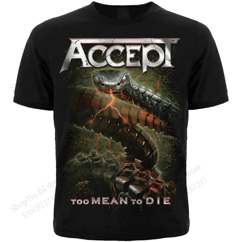 2026 New Rock Accept Band 3D Print T-shirt Men Women Fashion Oversized Short Sleeve Tshirt Kids Hip Hop Tops Tees Mens Clothing