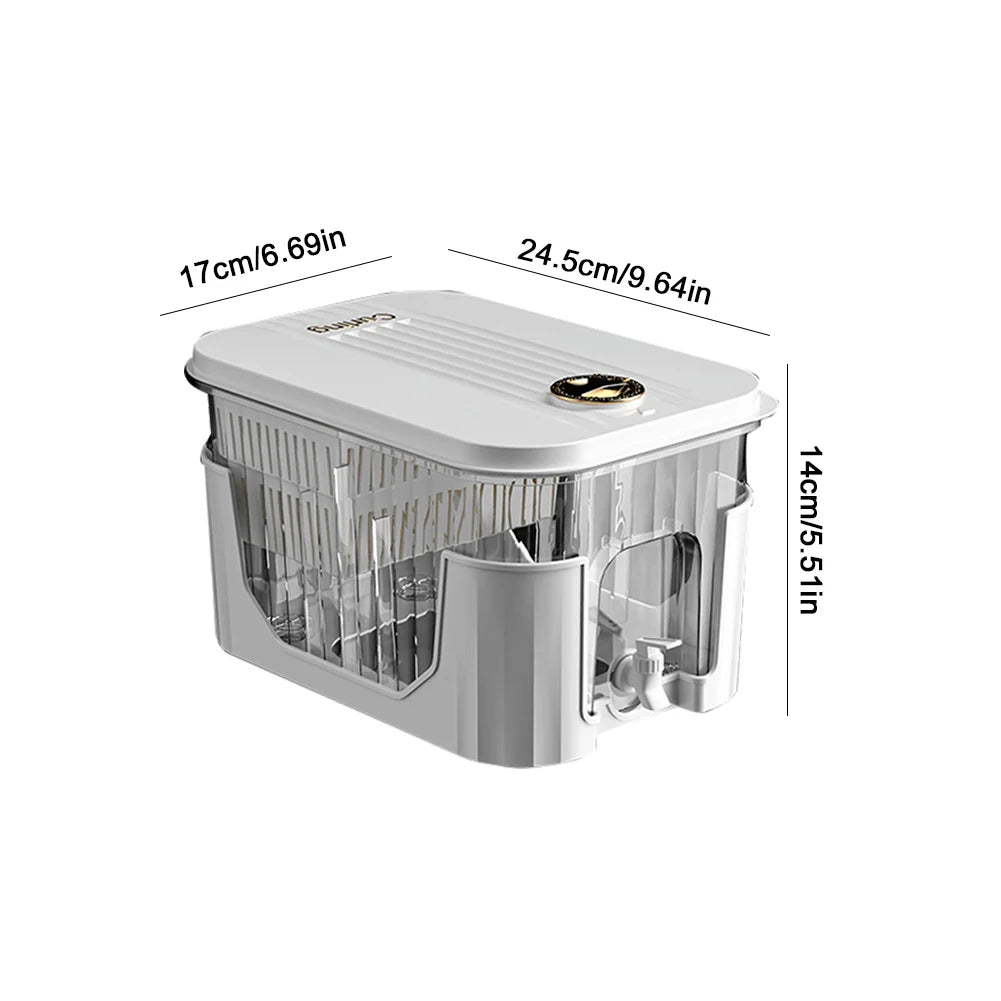 5/4L Cold Kettle with Faucet & Bracket Refrigerator Juice Pitcher Cold Water Pitcher for Party Refrigerator Drink Juice Iced Tea