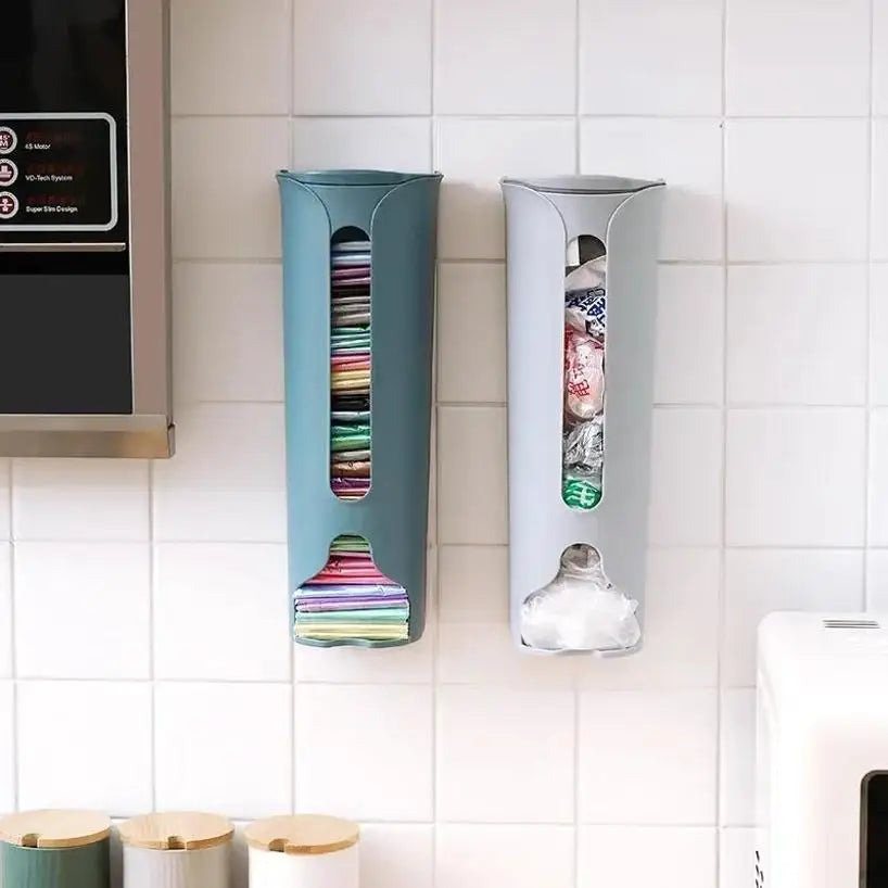 1 Pcs Household Kitchen Garbage Bag Storage Box Pull-out Plastic Collector Wall Mounted Underwear Socks Organizer Box