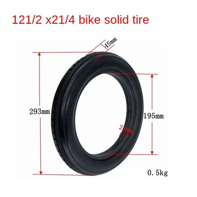 Electric vehicle 12  1/ 2x2 1/ 4 62-203 solid tire honeycomb 57-203 non pneumatic electric  bicycle