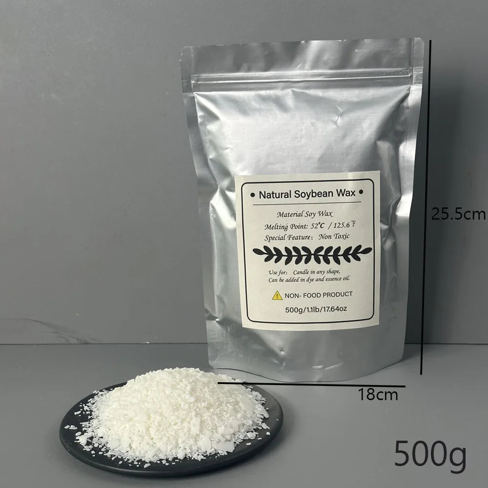 1KG Natural Soy Wax Granular Scented Candle Material 100% No Additives for DIY Smokeless Candle Making Supplies Materials