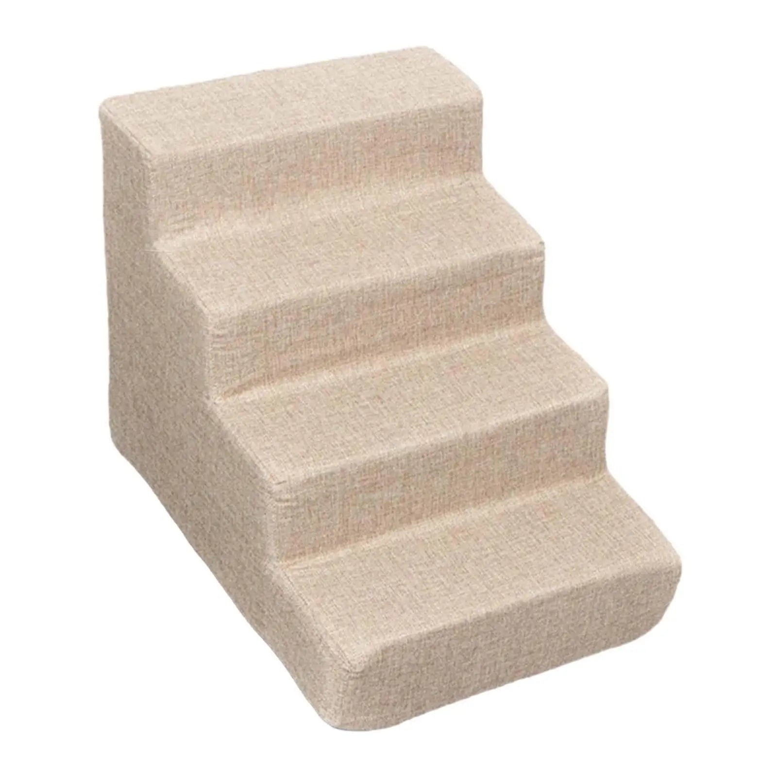Dog Ramp Stairs Versatile Gentle Slope Shape for Older Dogs, Cats Removable Cover Sturdy Anti Slip High Density Sponge