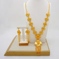 Ethiopia Africa Luxury Gold Color Jewelry Set Wedding Party Exquisite Women Wearing Earrings and Pendant Set