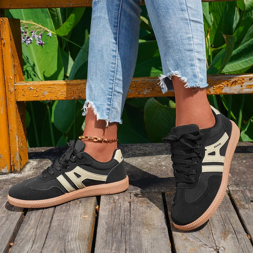 2025 New Ladies Black Sneakers Soft-soled Comfortable Shoes Women Leisure Joker Walking Shoes Tenis Feminino Zapatillas Mujer