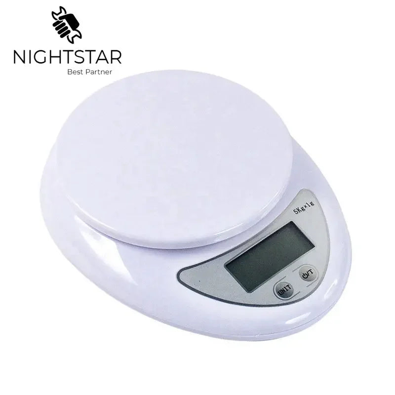Digital Scale 5000G 1g Kitchen Food Diet Postal Scale Weight Balance LED Electronic Bench 5KG Scale Weight 5Kg/NO Backlight