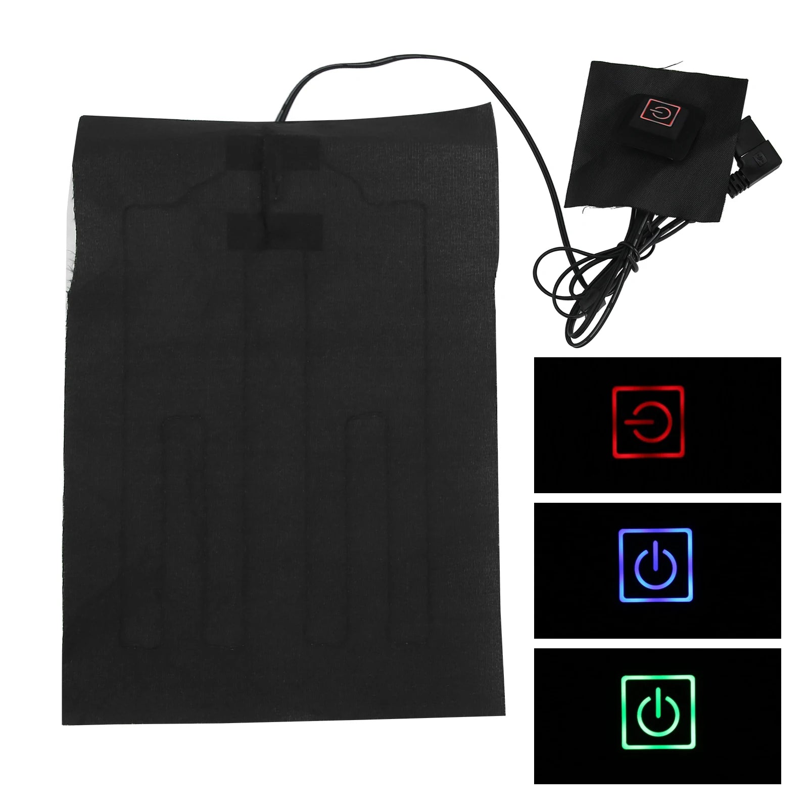 Electric Heating Pad Temperature Adjustable 45℃-65℃ Electric Heating Sheet USB Heating Pad for Clothes Vest