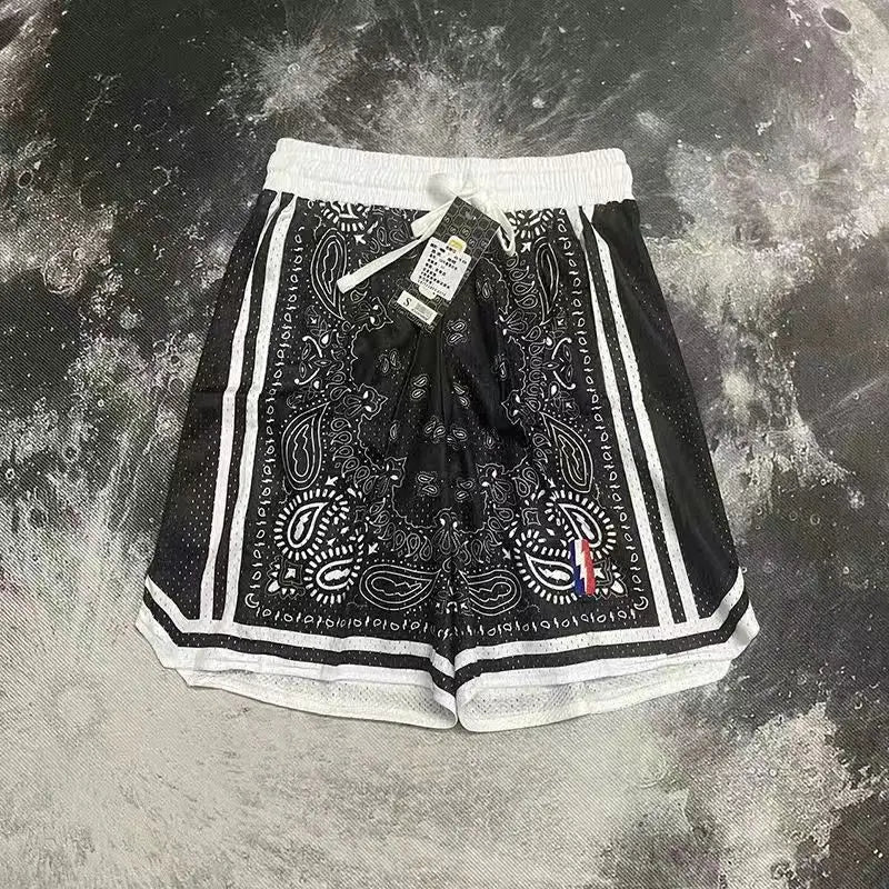 American Retro Embroidered Sports Shorts Men's Loose Casual Simple Personalized Four-point Basketball Pants Male Sportswear