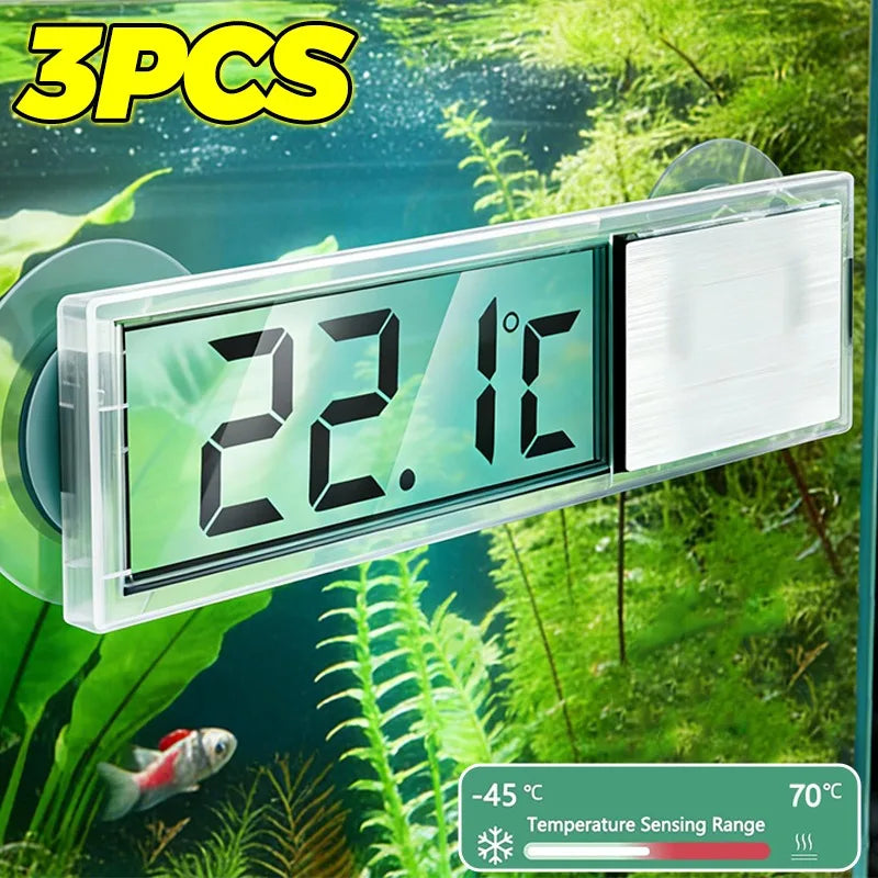 1/3pcs Aquarium Thermometer Electronic LCD Digital Fish Tank Temperature Measurement Fish Tank Temp Meter Aquarium Accessories