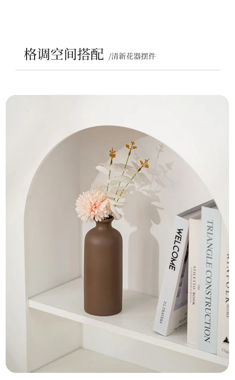 Ceramic Vase White Flower Pot Nordic Decorative Vase Dry Flower Vases for Home Living Room Desktop Decor ваза для цветов