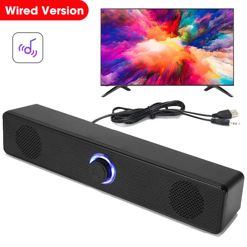 Bluetooth 4D Surround Sound System Home Cinema Computer Soundbar for TV Subwoofer Wired Stereo Powerful Speaker