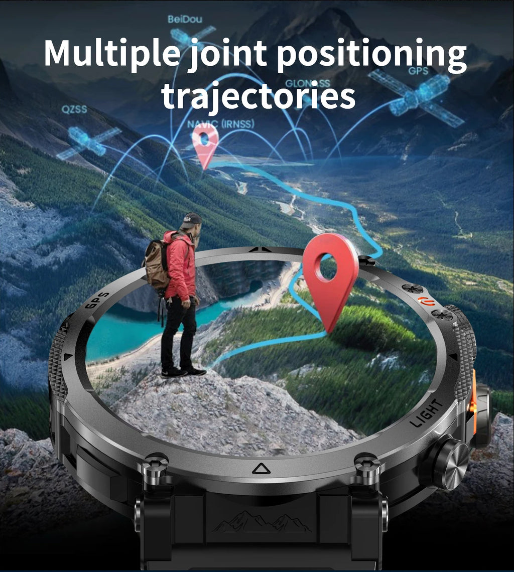 2026 New GPS Ultra Outdoor Sports Smart Watch 1.7" AOD Compass 5ATM Waterproof 170+ Sports Man Durable Military Call Smartwatch