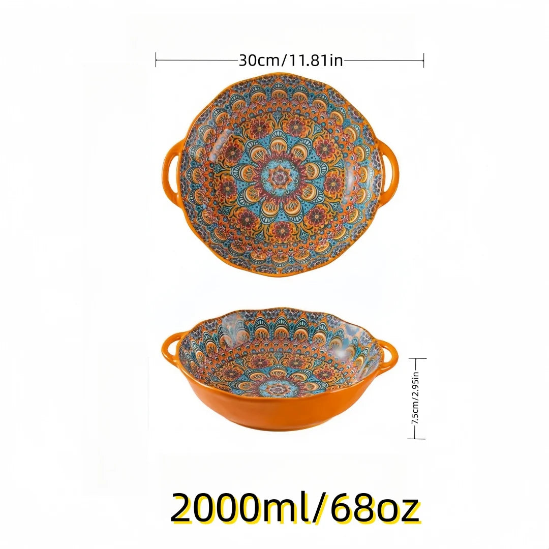 Bohemian amphora soup bowl household ceramic large soup bowl noodle bowl high value tableware large bowl ramen bowl soup bowl