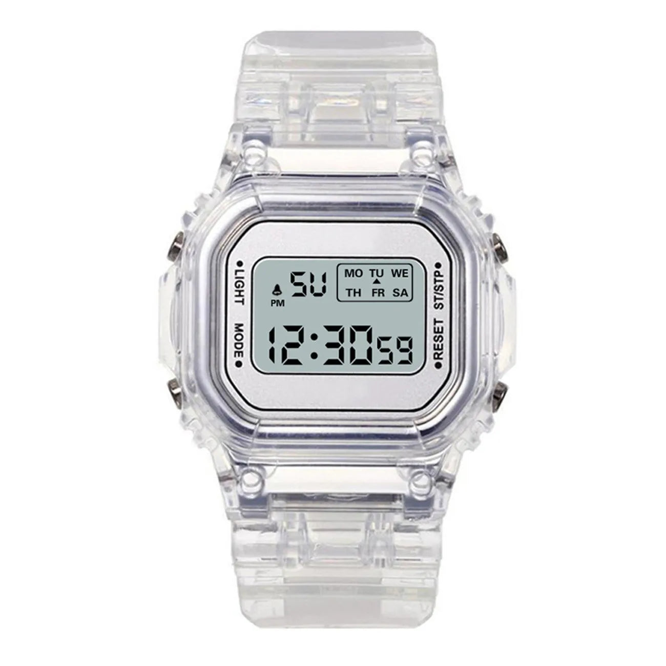 1/5pc Fashion Men Women Watches Transparent Digital Sport Lover'S Gift Children Kid'S Wristwatch Female Clock  Specification