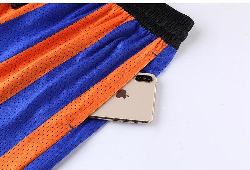 Boys Basketball Running Sports Loose Plus Size Shorts Tie With American Street Print Five Points Big Pants Gym Training
