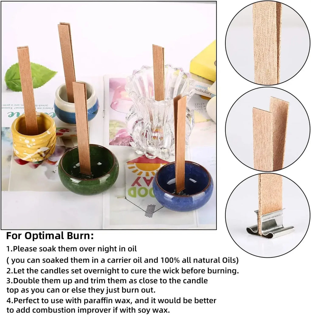 DIY Wood Wick Soy Candle Kit All-in-One Set for Single-Wick & Scented Candles Relaxing Craft for Beginners