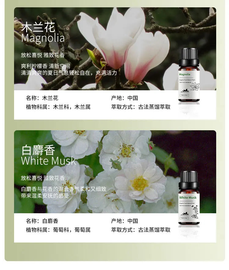 10ml Candle Scents Freesia Single Essential Oil Jasmine Aromatherapy Massage Flower Essential Oil Soap Scent