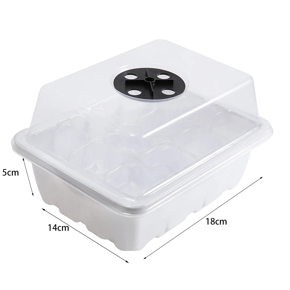 12/24/48 Holes Flower Vegetable Seedling Pots Seedling Tray Garden Pots Durable Seed Germination Plant Flower Pots Grow Box