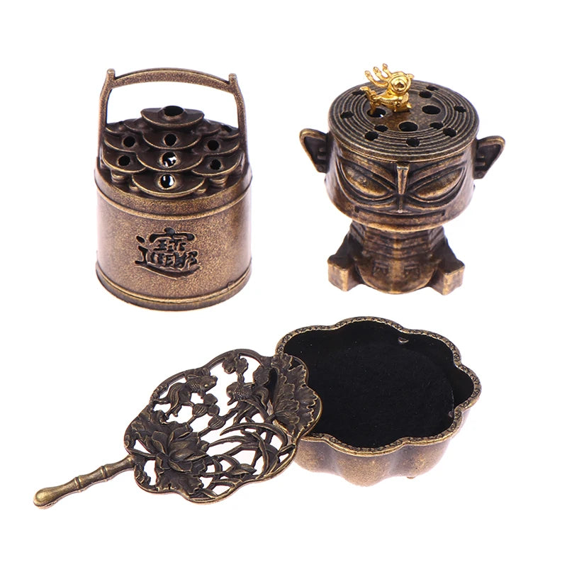 Brass Incense Burner Metal Aromatherapy Holder Unscented Ideal For Yoga Meditation Bedroom AmbianceHome Decor