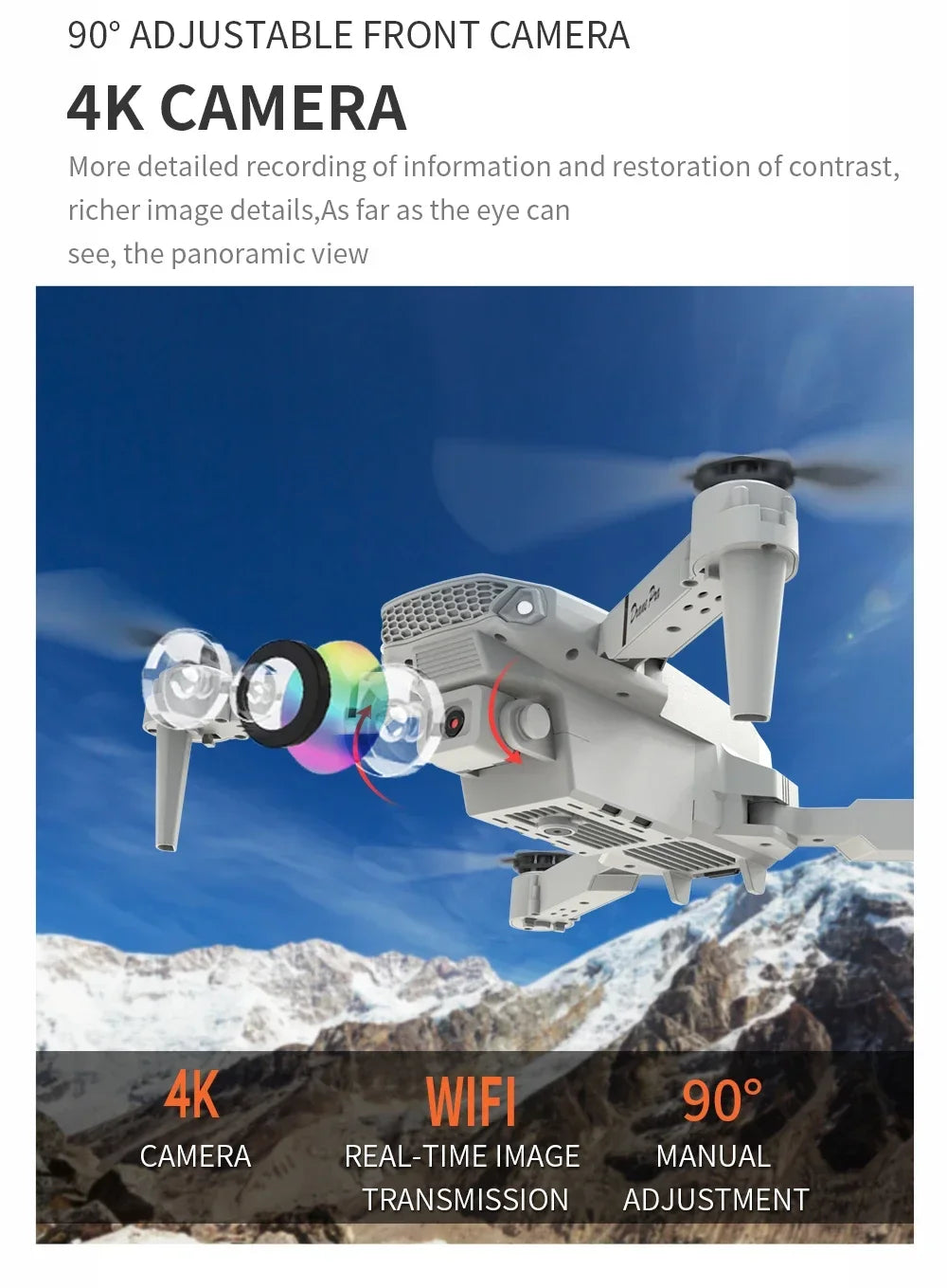 2026 New E88 Drone offers foldable design big screen 8K dual camera GPS brushless motor obstacle avoidance for RC toys gifts