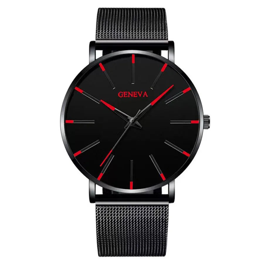 Classic and fashionable men's and women's quartz watches with mesh straps, cool watches, simple and casual couple watches, busin