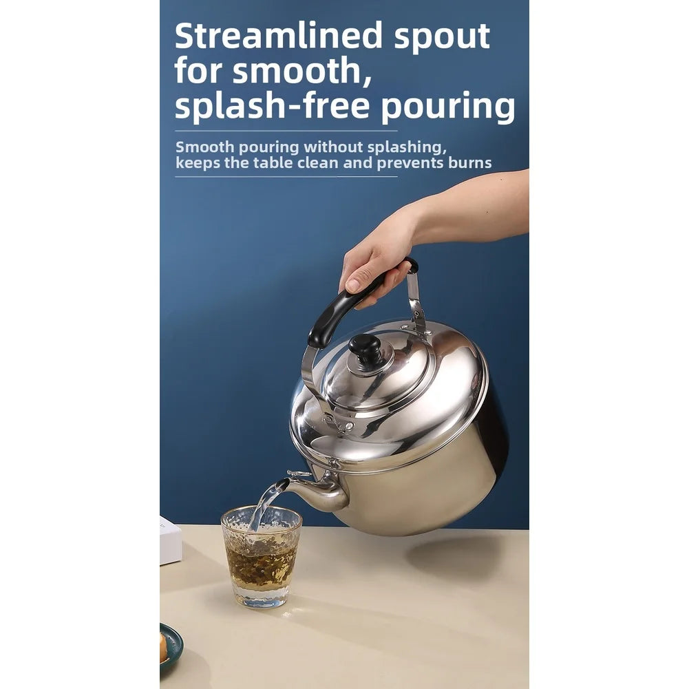 1 Pcs New Thickened  Stainless Steel Whistling Kettle  Household Large Capacity Boil  Water Kettle Induction Gas