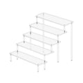 1-5 Tier Acrylic Display Stand Durable Display Rack For Cupcake Perfume Doll Transparent Trapezoidal Blind Box Storage Shelf