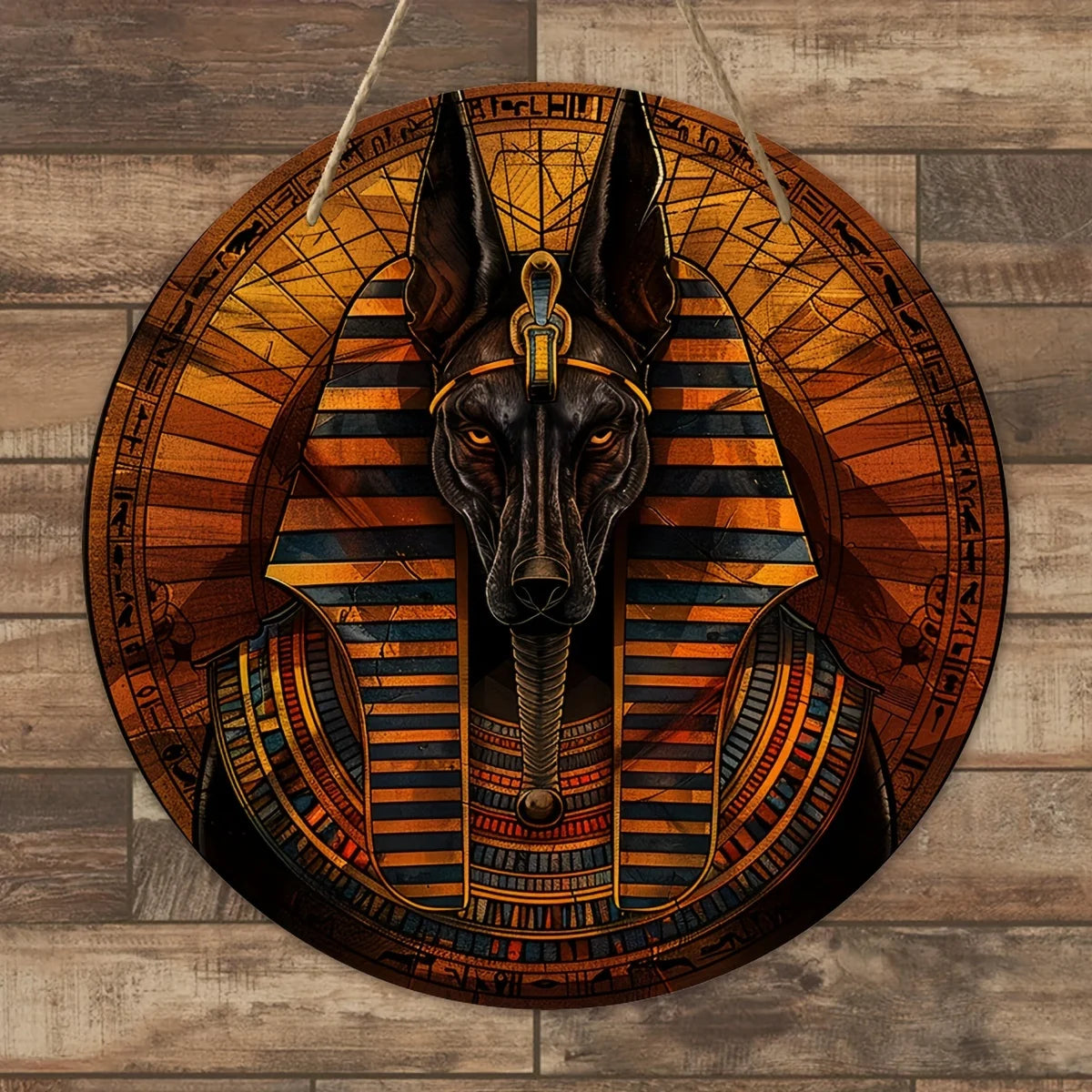 Ancient Egyptian Anubis Wall Art Sign,Rustic Acrylic, Mythical Home&Office,Man Cave Emblem,Creative Gift Idea,Room,Party Decor