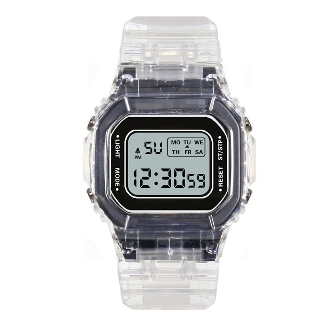 1/5pc Fashion Men Women Watches Transparent Digital Sport Lover'S Gift Children Kid'S Wristwatch Female Clock  Specification