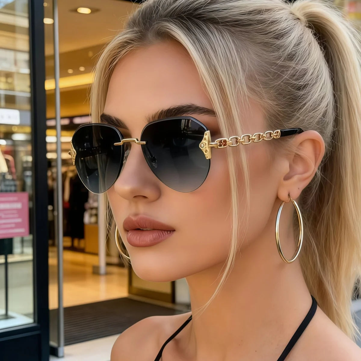 European and American retro fashion unisex sunglasses, trendy and versatile, summer sun shading, sun protection, UV resistant su