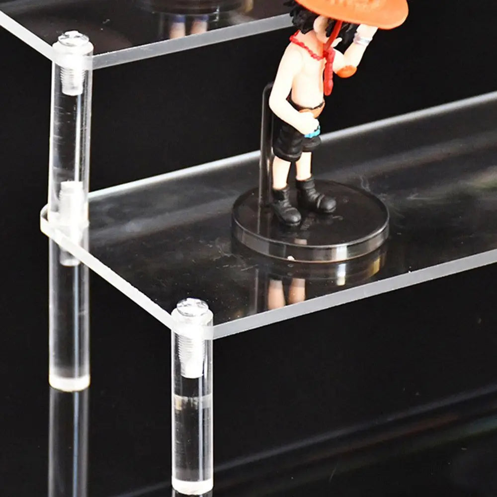 1-5 Tier Acrylic Display Stand Durable Display Rack For Cupcake Perfume Doll Transparent Trapezoidal Blind Box Storage Shelf