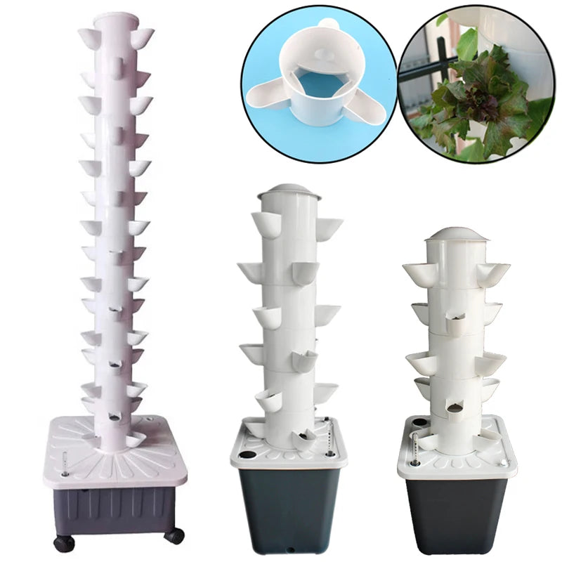 DIY Hydroponic Growing System Home Vertical Tower Veg Planter Indoor Vegetable Fruits Soilless Cultivation Equipment