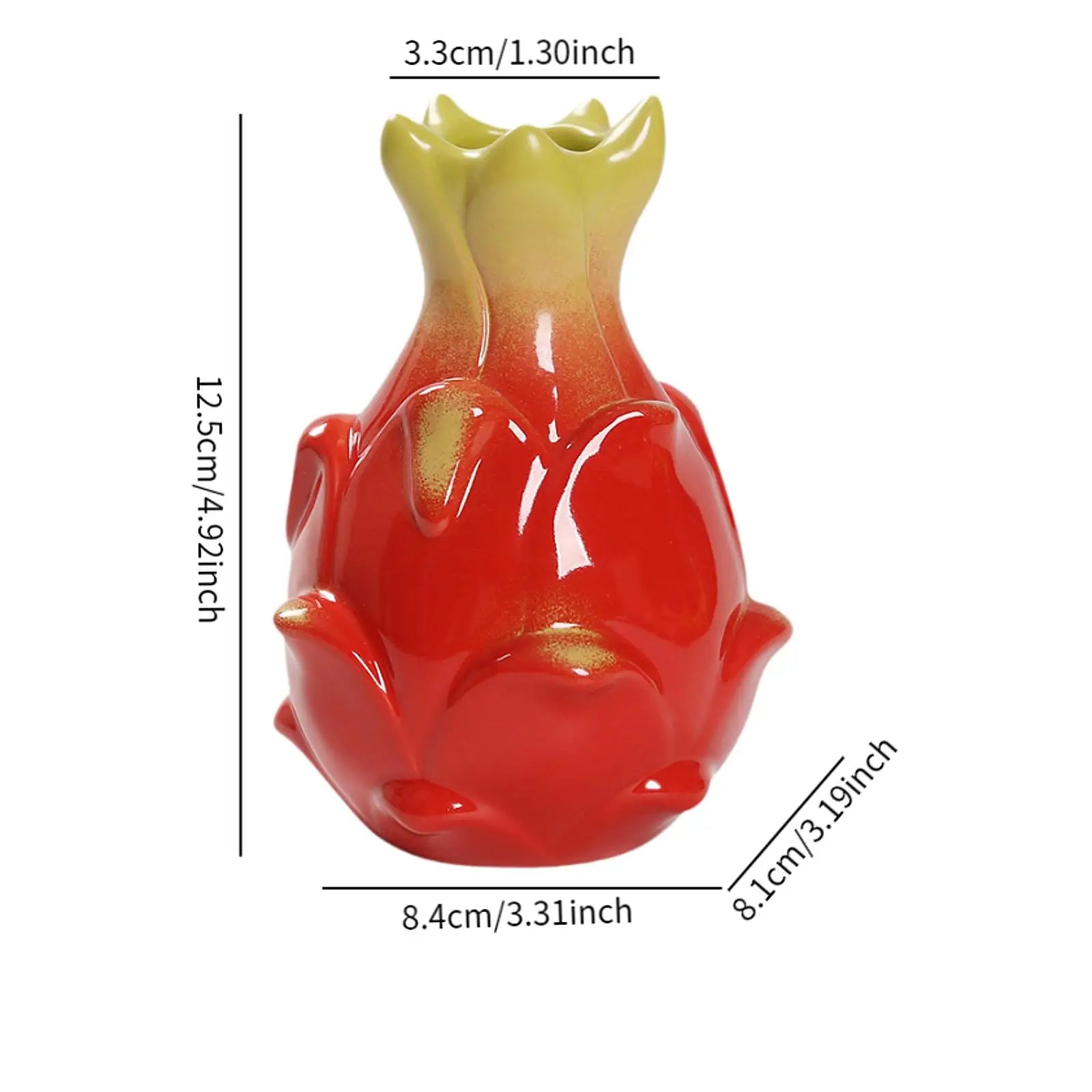 Creative Ceramic Vase Fruit Shaped Flower Vase Hydroponics Hydroponics Office Desktop Ornaments Home Garden Decor