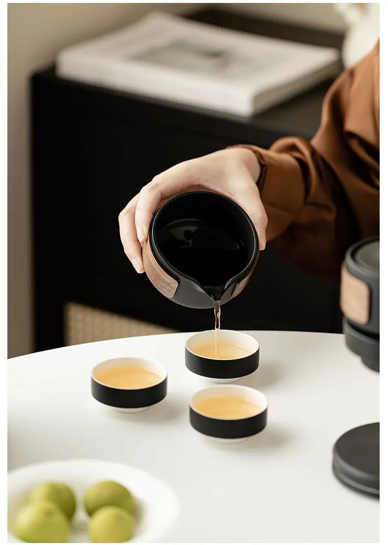 Ceramic automatic tea set, home tea making, office high-end and atmospheric complete set of tea set
