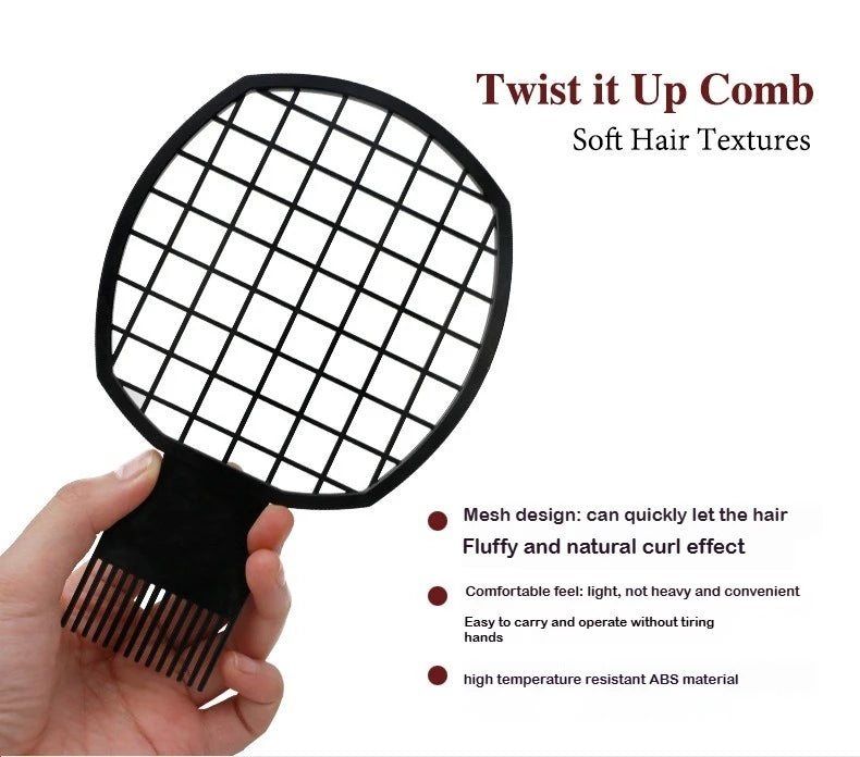 2 In 1 Dirty Braid Comb Afro Twist Hair Comb African Men's Hairdressing Afro Professional Comb Twist Wave Curly Brush Combs