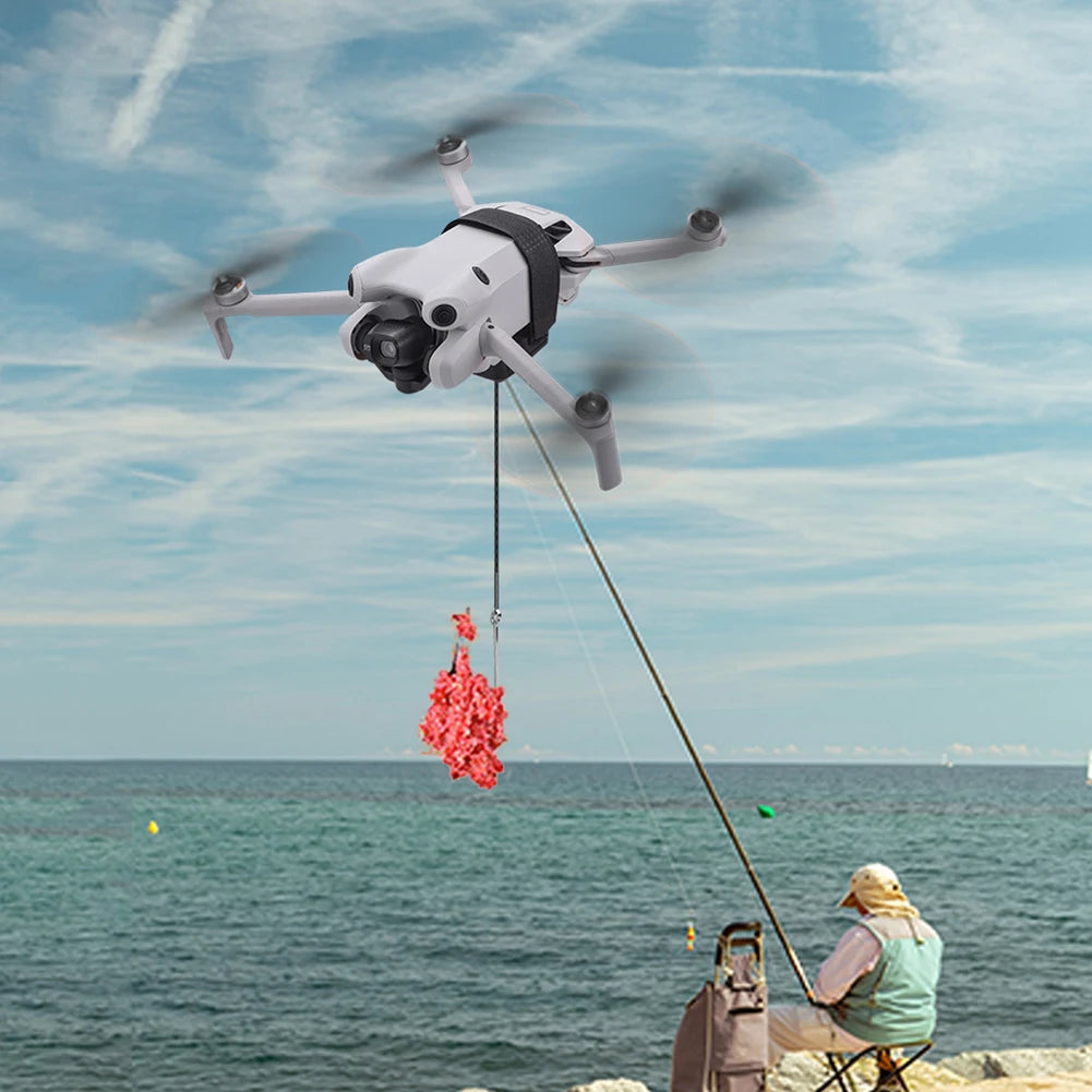 Drone Airdrop Thrower System for DJI Mini 4 3 Pro Universal Air Dropper Device with Remote Control for Fishing Wedding Search
