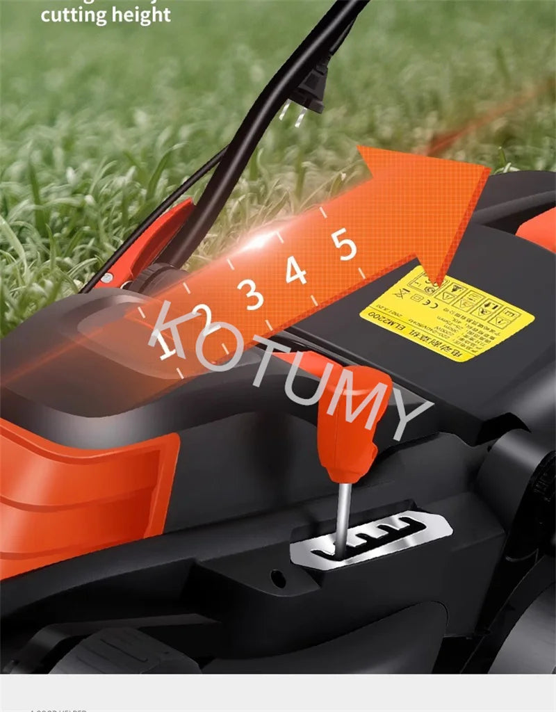 1500W/1800W/2200W Grass Trimmer For Garden Courtyard Hand Propelled Electric Lawn Mower Household Weeding Machine
