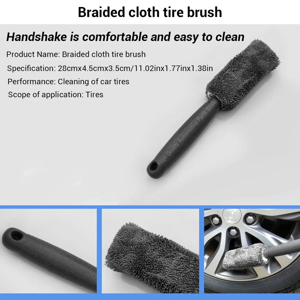 9pcs Car Wash Cleaning Kits Microfiber Towels Blush Sponge Wash Glove Polish Care Applicator Pads Auto Detailing Washing Tools