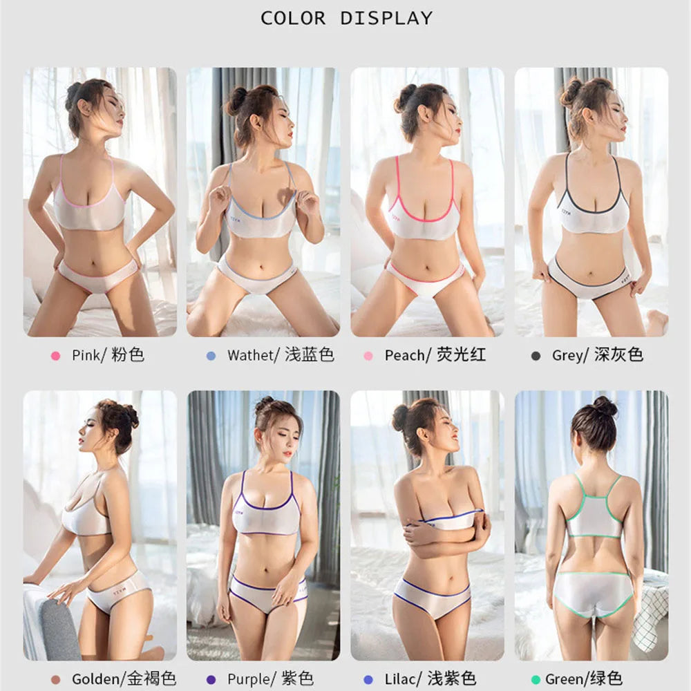 Bikini Set Backless See Through Swim Suit Two Piece Low Waist Navel Show Sexy Lingerie Bikini Nightclub Party Pole Dance Costume