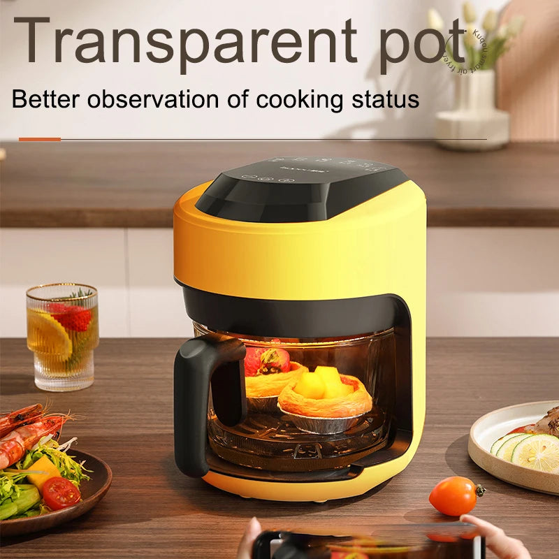 2026 Multifunctional  220V air fryer household transparent visualization fully automatic air fryer small capacity electric fryer
