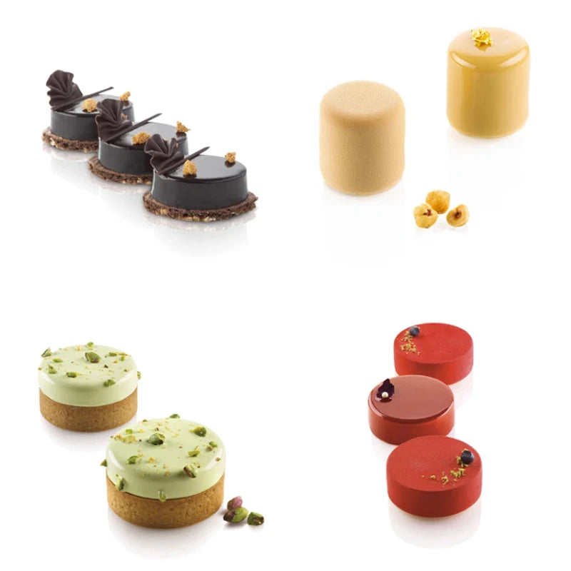 Cylindrical French Mousse Cake Mold Silicone Chocolate Mold Food Grade Kitchen Baking Tool Soap Mold Dessert Making Tools